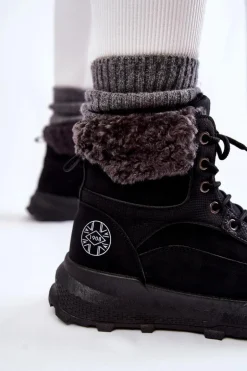 Ocieplane Botki Trapery Lee Cooper LCJ-22-44-1362 Czarne