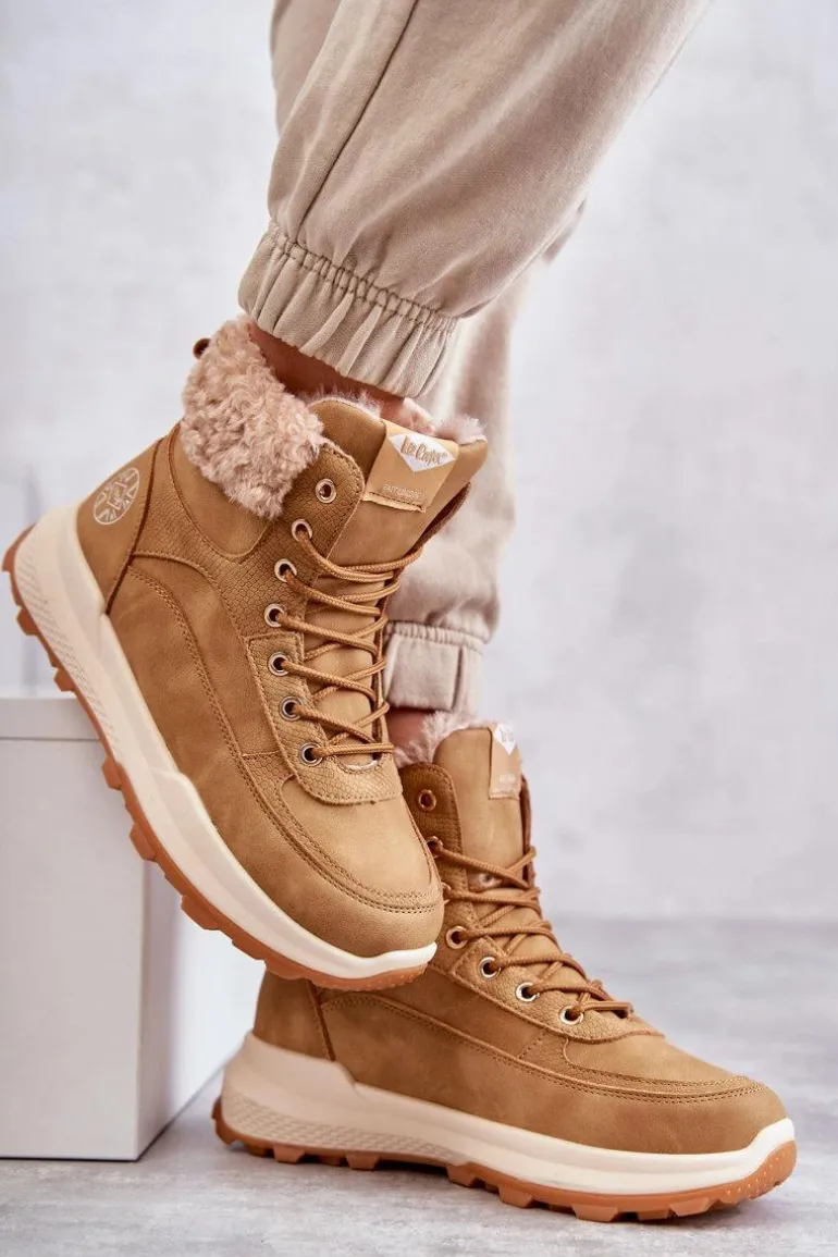 Ocieplane Botki Trapery Lee Cooper LCJ-22-44-1361L Beżowe