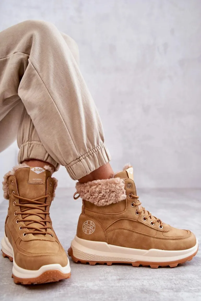 Ocieplane Botki Trapery Lee Cooper LCJ-22-44-1361L Beżowe