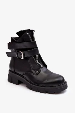 Ocieplane Botki Workery Czarne Not Realy