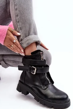 Ocieplane Botki Workery Czarne Not Realy
