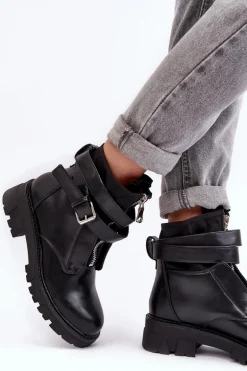 Ocieplane Botki Workery Czarne Not Realy