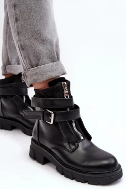 Ocieplane Botki Workery Czarne Not Realy