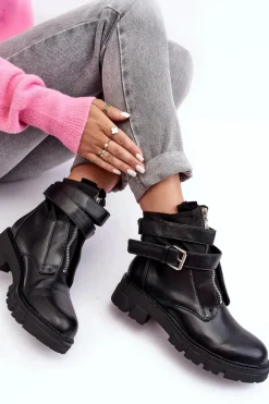 Ocieplane Botki Workery Czarne Not Realy