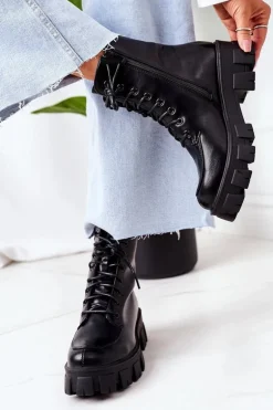 Ocieplane Botki Workery Czarne World Is Mine