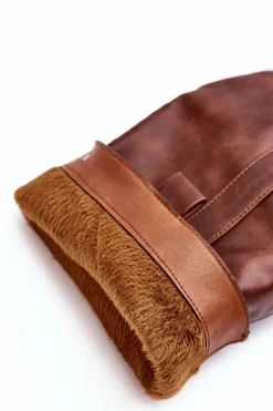 Ocieplane Damskie Kozaki Przed Kolano Na Słupku Brązowe Genzani