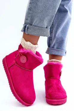 Ocieplane Damskie Śniegowce Z Ozdobą Fuksja Siriol