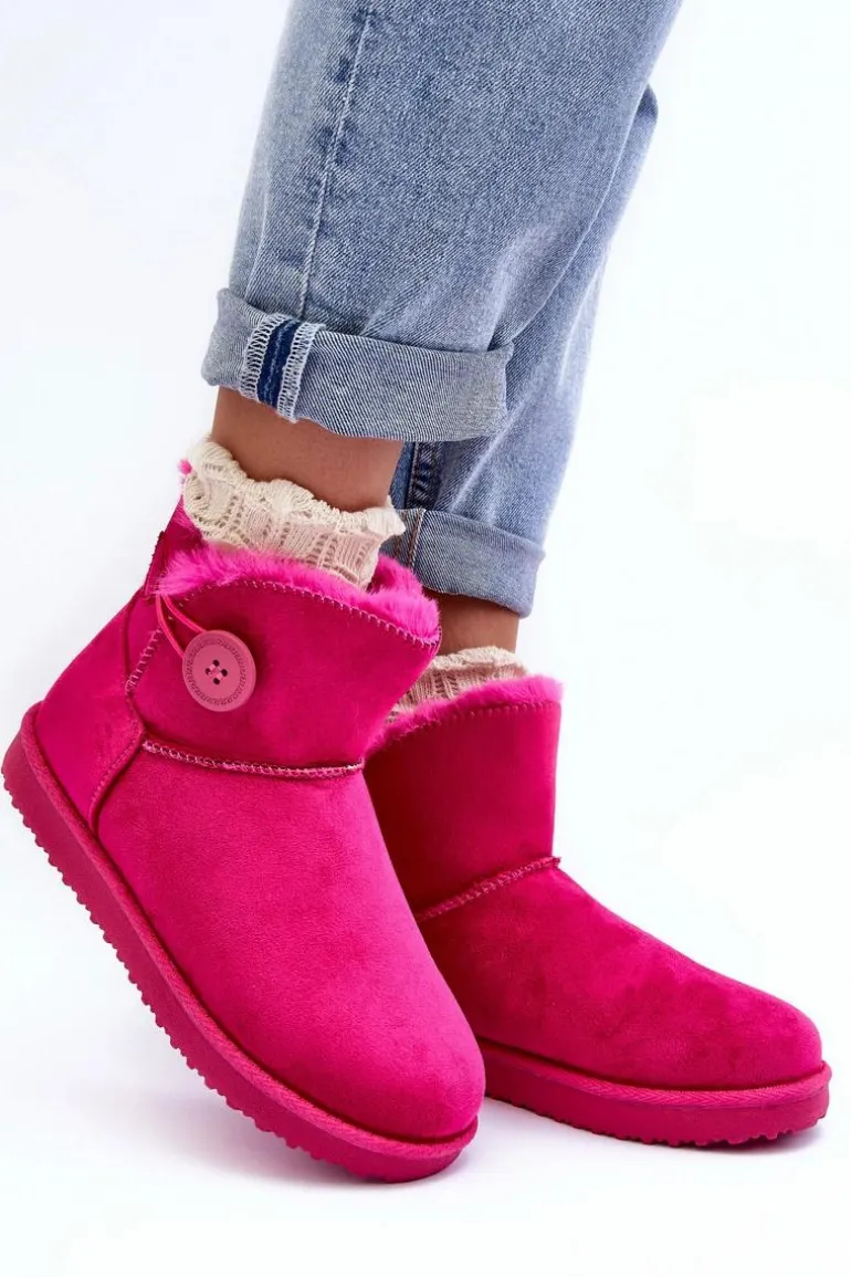 Ocieplane Damskie Śniegowce Z Ozdobą Fuksja Siriol