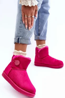 Ocieplane Damskie Śniegowce Z Ozdobą Fuksja Siriol