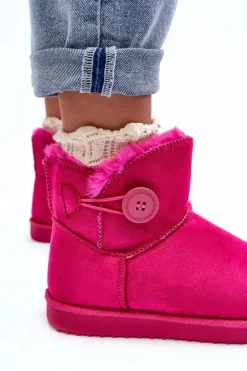 Ocieplane Damskie Śniegowce Z Ozdobą Fuksja Siriol