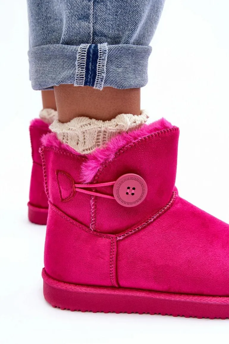 Ocieplane Damskie Śniegowce Z Ozdobą Fuksja Siriol