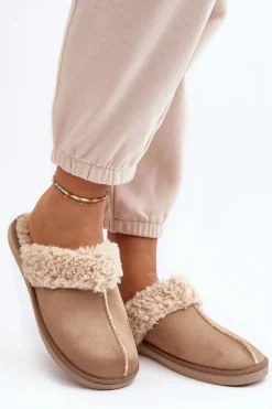 Ocieplane Kapcie Damskie Inblu EK000010 Beżowe