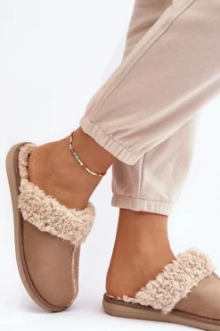 Ocieplane Kapcie Damskie Inblu EK000010 Beżowe