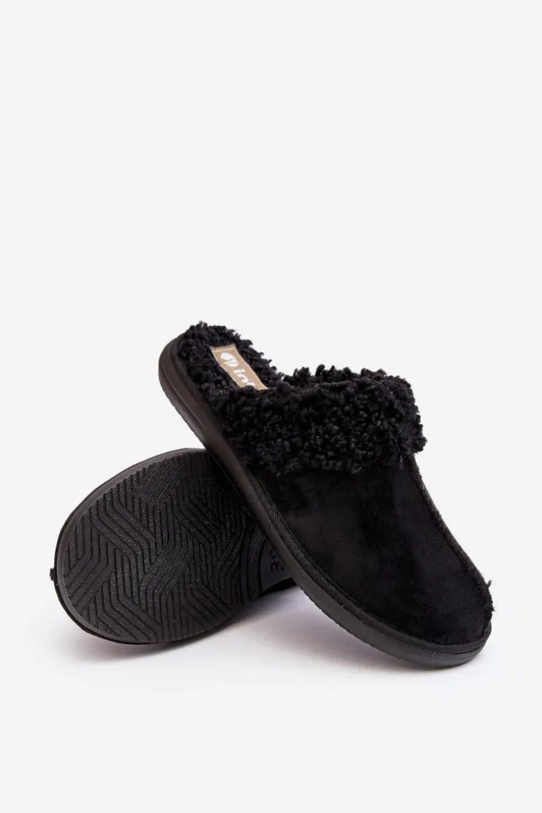 Ocieplane Kapcie Damskie Inblu EK000010 Czarne