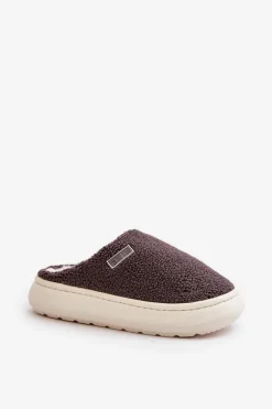 Ocieplane Kapcie Na Grubej Podeszwie Big Star MM274134 Ciemnoszare