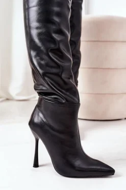 Ocieplane Kozaki Na Szpilce Czarne Dionne