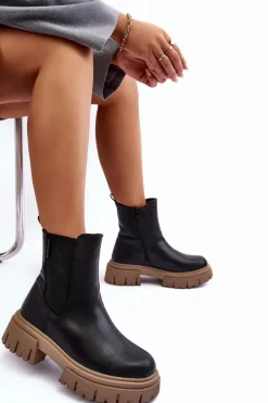 Ocieplane Masywne Botki Sztyblety Big Star MM274606 Czarne