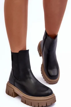 Ocieplane Masywne Botki Sztyblety Big Star MM274606 Czarne