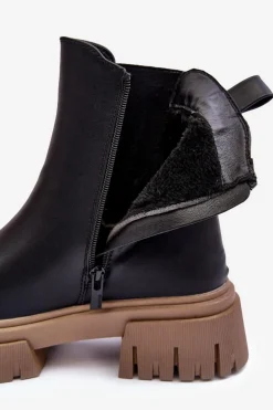 Ocieplane Masywne Botki Sztyblety Big Star MM274606 Czarne