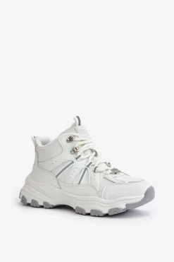 Ocieplane Sneakersy Damskie Big Star OO274A161 Białe