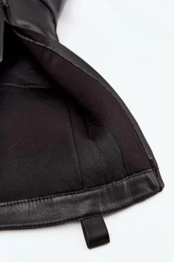 Ocieplane Sznurowane Kozaki Glany Damskie Czarne Novissa