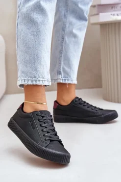 Ocieplane Trampki Damskie Big Star OO274A462 Czarne