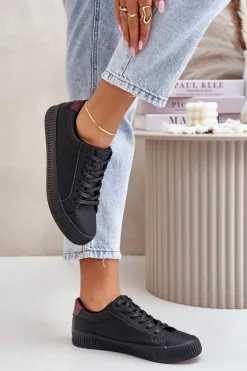 Ocieplane Trampki Damskie Big Star OO274A462 Czarne