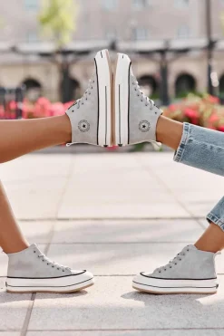 Ocieplane Trampki Damskie Na Platformie Eko Skórzane Big Star OO274069 Niebieskie