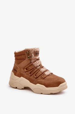 Ocieplane Trapery Damskie Lee Cooper LCJ-24-03-3061L Brązowe