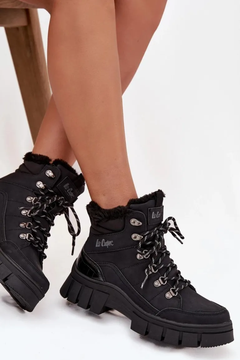 Ocieplane Trapery Damskie Lee Cooper LCJ-25-31-3911 Czarne