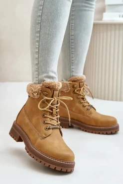 Ocieplane Trapery Damskie Big Star OO274A285 Camel