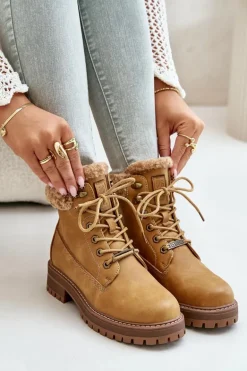 Ocieplane Trapery Damskie Big Star OO274A285 Camel