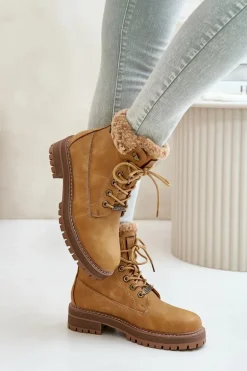 Ocieplane Trapery Damskie Big Star OO274A285 Camel