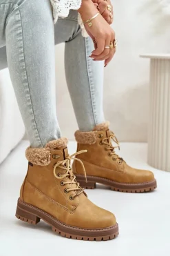 Ocieplane Trapery Damskie Big Star OO274A285 Camel