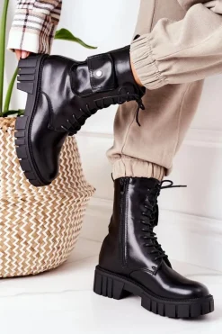 Ocieplane Workery Z Kieszenią Czarne Awesome