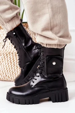 Ocieplane Workery Z Kieszenią Czarne Awesome