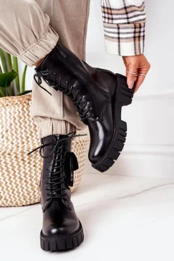 Ocieplane Workery Z Kieszenią Czarne Awesome