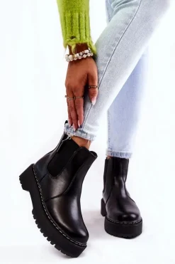 Ocieplane Wsuwane Botki Big Star II274101 Czarne