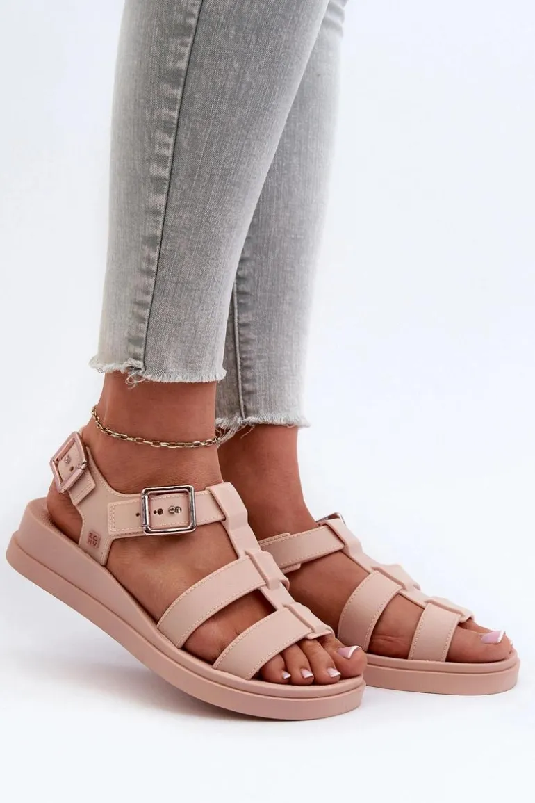 Pachnące Gładkie Sandały Damskie ZAXY NN285006 Jasnoróżowe