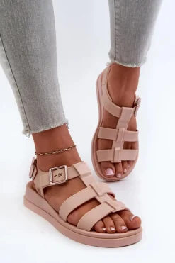Pachnące Gładkie Sandały Damskie ZAXY NN285006 Jasnoróżowe