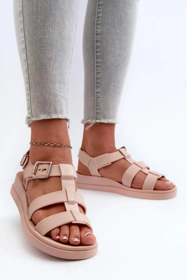 Pachnące Gładkie Sandały Damskie ZAXY NN285006 Jasnoróżowe