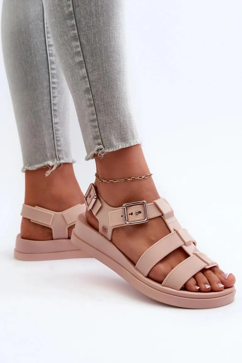 Pachnące Gładkie Sandały Damskie ZAXY NN285006 Jasnoróżowe