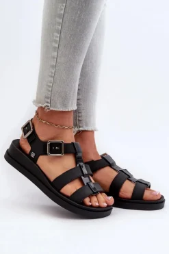 Pachnące Gładkie Sandały Damskie ZAXY NN285007 Czarne