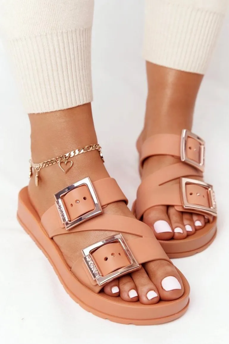 Pachnące Gumowe Klapki Eco Friendly ZAXY HH285105 Camel