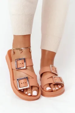 Pachnące Gumowe Klapki Eco Friendly ZAXY HH285105 Camel