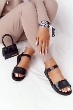 Pachnące Gumowe Sandaly Eco Friendly ZAXY HH285127 Czarne