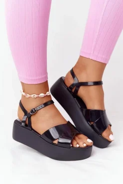 Pachnące Gumowe Sandaly Eco Friendly ZAXY HH285132 Czarne