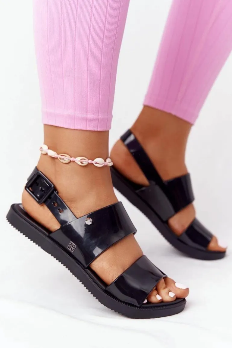 Pachnące Gumowe Sandaly Eco Friendly ZAXY HH285163 Czarne