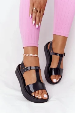 Pachnące Gumowe Sandaly Eco Friendly ZAXY HH285116 Czarne