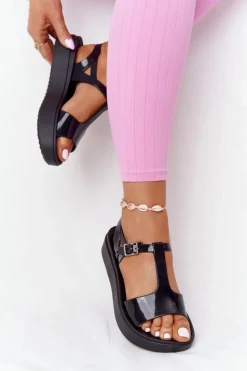 Pachnące Gumowe Sandaly Eco Friendly ZAXY HH285116 Czarne